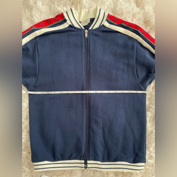 Gucci Blue Sweatshirt with zipper Kids size 10 - Picture 4 of 9